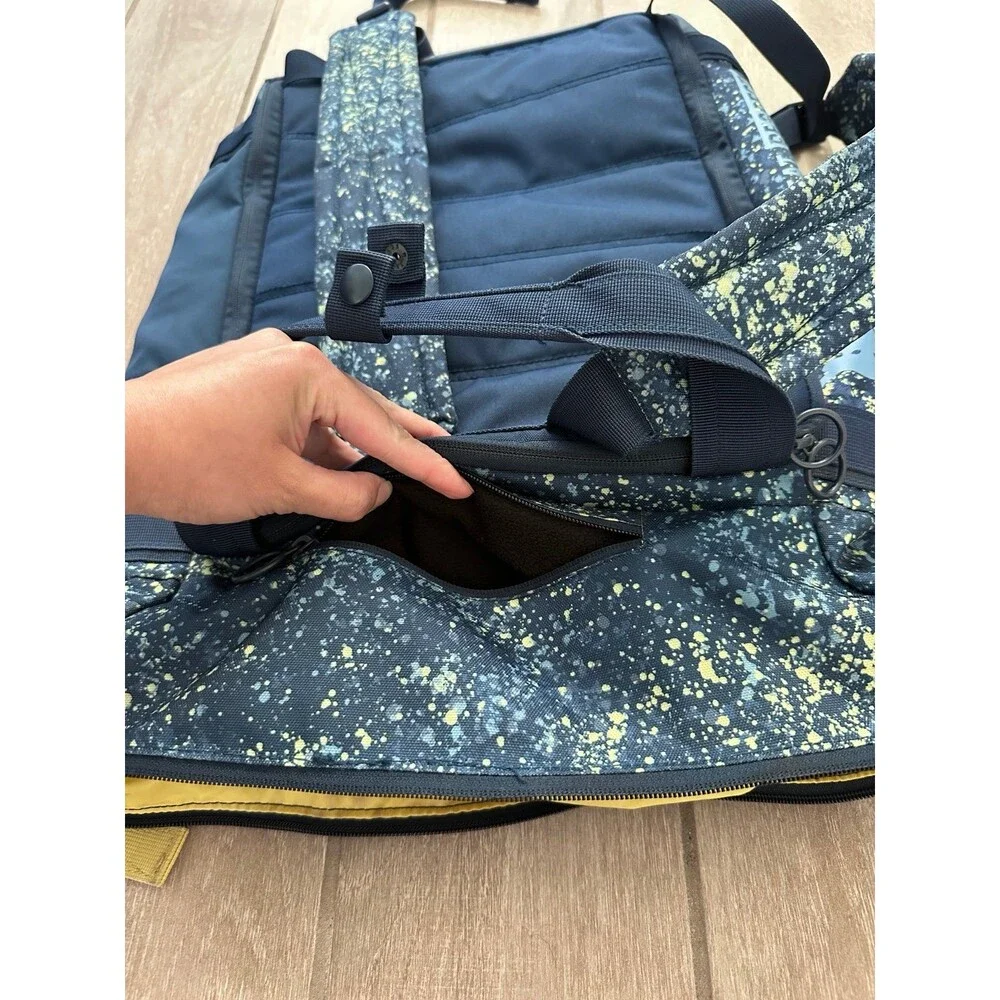 Under Armour Project Rock Duffle Backpack 21.9L Blue Splatter Gym Bag 1364189